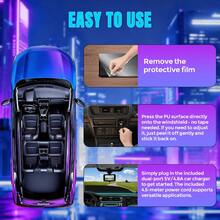 LED Dynamic Magic Eye Flexible Display Screen 6.8 X 2.75-Inch Programmable Signage Screen Supports Remote Control And App Operation Freely Program Animations And Text Effects USB-5V Power Supply Ideal For Vehicle Signage And Automotive Decoration - 16*32PX - Xem 8