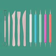 10pcs/Pack Clay Sculpting Tool Set - Easy To Use, Pottery Carving Kit With Comfortable Grip Tools, Suitable For Clay, Soft Clay And Modeling Clay, Ideal For Children And Adults - Multicolor - View 14