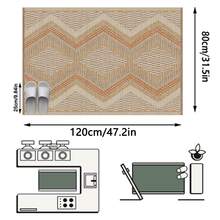 1pc Vintage Geometric Rhombus Retro Pattern Area Rug/Carpet/Bath Mat/Door Mat/Runner, Suitable For Bathroom, Kitchen, Entryway, Hallway, Bedside, Living Room, Bedroom, Machine Washable, Home Decor - Multicolor - View 13