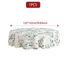 1 chiếc/36 chiếc khăn trải bàn chống nhăn họa tiết lá xanh mùa xuân hè, viền dập nổi, hình chữ nhật/tròn, nhiều kích cỡ, chất liệu sợi polyester, thích hợp cho ăn uống trong nhà/tiệc ngoài trời. - 04 - Xem 17
