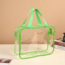 Conjunto de 2 Sacos Transparentes para Armazenamento de Brinquedos, Bolsos Reutilizáveis, Presente Ideal para Recém-Nascidos, Adequados para Jogos de Mesa, Blocos de Montar, Quebra-cabeças, Brinquedos e Organização de Berçário, Sacos Transparentes Perfeitos para o Início do Ano Letivo - Multicolorido - Ver 8