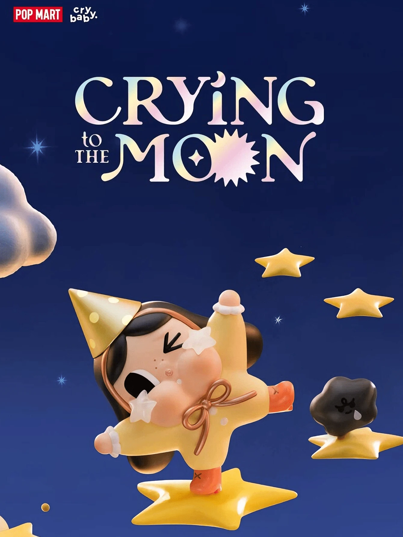 CRYBABY Crying To The Moon Caja Ciega, 12 Estilos Regulares + 1 Estilo Oculto, Tema de Luna y Espacio Soñador CRYBABY Coleccionable para Fans Caja Ciega, Figura de Estatua Linda Decoración de Escritorio Juguete Sorpresa Aleatoria Caja Ciega, Regalo para Fiesta de Navidad y Cumpleaños - Multicolor - Ver 1