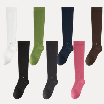 3 Pairs Women's Yoga Socks, Non-Slip Calf Socks, Moisture Wicking Breathable Quick Dry Elastic