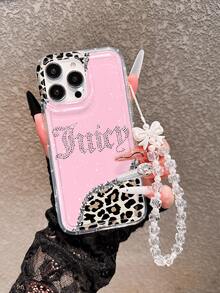 1个透明气垫豹纹字母图案手机壳，带挂绳，兼容 17 Pro Max/17 Pro/17/17 Pro Max/16/16 Pro/16 Plus/15 Pro Max/15 Pro/15 Plus/15/14 Pro Max/14 Pro/14/13 Pro/13/12 Pro/12/11/XS/XS Max/8 Plus/7，Galaxy S25/A14/A23 5G/A15/A32/A33/A24/A51/A53/S20 FE/S21/S22/S23/S24/S25/S24 Ultra/A71/A55/A36/S21 Ultra/S23 Ultra，柔软材质，适合送给朋友、家人、情侣或自己。 - 彩色 - 查看 3