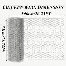 1片镀锌鸡笼网（用于花卉布置），六角形网状围栏，镀锌花艺网，适用于工艺花环、园艺和家禽养殖。多种尺寸可选：0.35x4米/0.35x8米/0.42x5米/0.42x10米