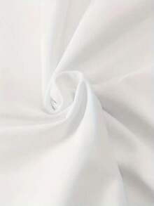 女士纯棉数字图案短袖中长T恤，时尚休闲上衣 - 白色 - 查看 5