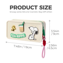 Miniso Disney Stitch Silicone Cosmetic Bag,Large Capacity Design, Home/Outdoor Use, Perfect Birthday Gift, Silicone Material(1 PC) - Beige - View 11