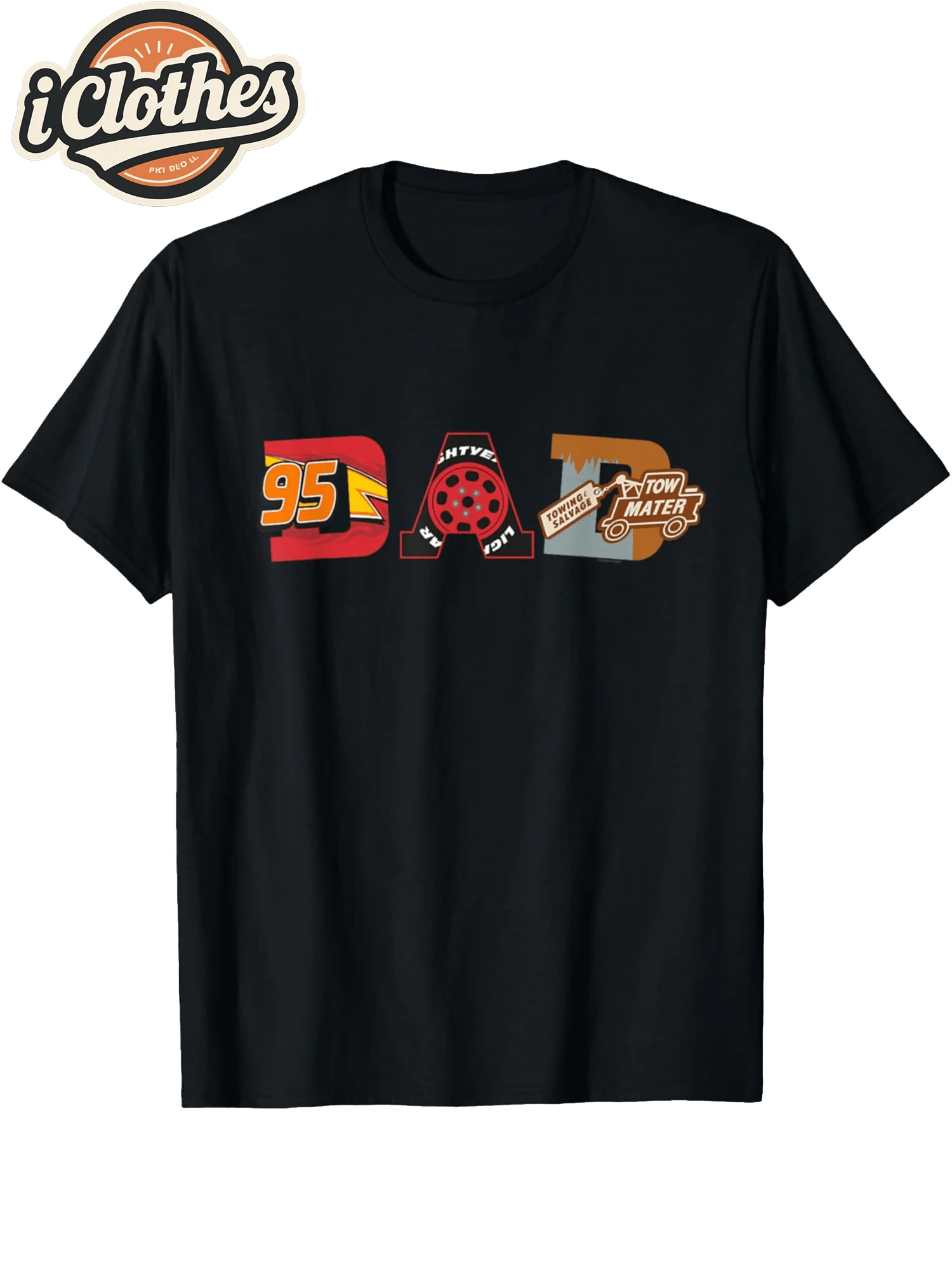 And Pixar's Cars Dad Father's Day Birthday T-Shirt - Đen 1 - Xem 1
