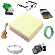 1/5/10/20/100 piezas Paños de limpieza de microfibra súper suaves, adecuados para gafas, lentes de cámara, pantallas de teléfonos inteligentes, estatuas, joyas y cristalería. Gruesos y suaves, sin olor, colores aleatorios, tema navideño, artículos de limpieza, limpiador de gafas, paño de gafas, toallitas para gafas. - Multicolor - Ver 3