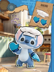 8+1件套毛绒神秘史迪奇人偶套装 - 可爱烘焙、滑板、跳舞、倒立姿势，官方收藏迷你玩偶，独特主题，配件齐全，萌趣动漫桌面装饰玩具，粉丝、女孩和青少年惊喜礼物，圣诞节理想之选 - 史迪奇 - 查看 5