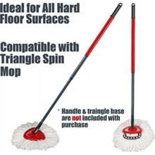 Triangle Cleaning Mop Replacement Head For O-Cedar EasyWring Microfibers Spin Mop Refill, 3 Pack ,White - 白色 - 查看 2