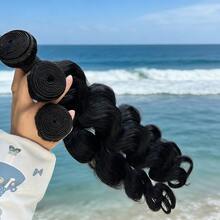 8-30 Inch Body Wave Bundles Human Hair Brazilian Unprocessed Burmese Curly Human Hair Weave Remy Unprocessed Hair Double Weft Extensions Soft Wavy And Wet For Women Daily Use Holiday - Natural Black - View 5