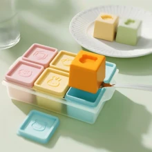 6pcs Silicone Airtight Food Storage Containers With Lids, Reusable Freezer Compartment Boxes For Homemade Food, Snacks, Nuts, Candies, Vegetables And Purees. Odorless, Microwave & Refrigerator - Multicolor - View 2