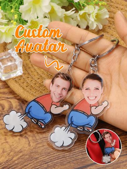 Personalized Interesting Keychains, Customized Keychains, Cute Keychains, Customized Acrylic Keychains, Customizable Photo Keychains, Women's Keychains, Bag Charms, Keychain Accessories, Couple Rings, Funny Gifts, Anniversary, Valentine's Day, Unique Gifts For Couples, Family And Friends