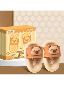 2pcsCreative Rubber Eraser Card Pibara Cute Slipper Shape Student Rubber Cartoon Creative Animal Student Rubber Eraser - Multicolor - View 9