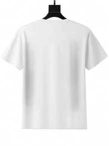 1pc Women'S Tyler Printed Casual T-Shirt Features A Bold Artistic Print Design With Star Embellishments, Showcasing A Personality Suitable For Spring And Summer Wear - trắng - Xem 2