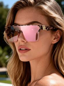 SSPV 1 pieza Gafas de moda con estampado de carey para el Día de San Valentín, gafas de moda con estampado de leopardo degradado, estilo bohemio casual, vintage, elegante, para fiestas, sexy y de calle, de policarbonato, para todas las estaciones - Multicolor - Ver 9