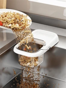 Kitchen Sink Drain Basket, Sink Separation Food Residue Tea Leaf Filter Basket Drain Rack - Multicolor - View 2