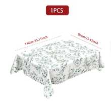 1 chiếc/36 chiếc khăn trải bàn chống nhăn họa tiết lá xanh mùa xuân hè, viền dập nổi, hình chữ nhật/tròn, nhiều kích cỡ, chất liệu sợi polyester, thích hợp cho ăn uống trong nhà/tiệc ngoài trời. - 04 - Xem 13
