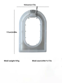 Unique Arch, Rectangle, Round Silicone Molds, Hydroponics Plaster Hollow Vase DIY Asymmetric Plant Vase Home Decor Molds - White - View 8