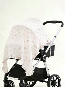 1 chiếc [Oeko-Tex] Áo cho con bú bằng vải cotton nhăn họa tiết hoa nhỏ, thoáng khí và mềm mại cho các bà mẹ, cũng thích hợp làm tấm che nắng cho ghế ô tô, khăn che cho con bú thoáng khí, mái che xe đẩy em bé đa năng. - Nhiều màu - Xem 3