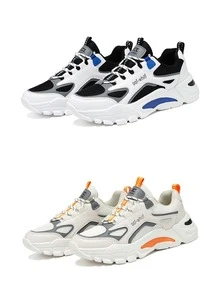 zapatos para hombre tenis de hombre tenis para hombre Zapatos casuales unisex con bloques de color, zapatillas para correr y deportivas. Cómodos, transpirables, ligeros y fáciles de usar. Elegantes y modernos, perfectos para vacaciones y salidas. - Naranja - Ver 9