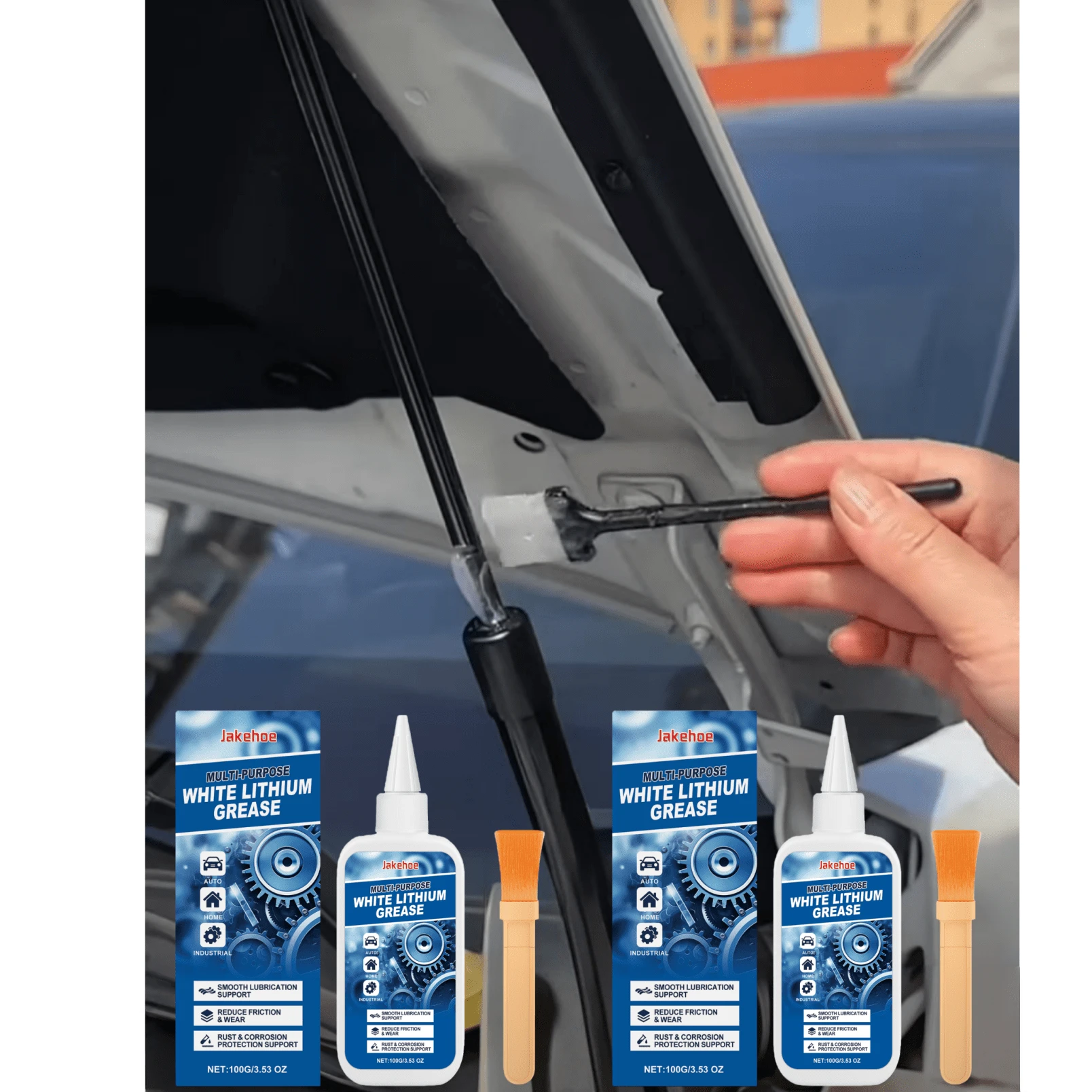 Jack Heavy Duty White Lithium Grease, Suitable For Metal Auto Maintenance, Multi-Purpose Rust Prevention Lubricant And Cleaner - Multicolor - View 1