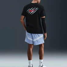 Nike Ja Morant Comfortable Soft Knit Fashionable Short Sleeve T-Shirt, Black - Black - View 4