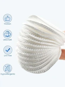 200/100/5pcs Round Cleaning Cotton Pads, Reusable, Hairless Makeup Remover Pads, Skin Care And Makeup Removal, Wet Pressure, Travel Essentials, Beauty Tools - Multicolor - View 5