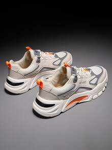 zapatos para hombre tenis de hombre tenis para hombre Zapatos casuales unisex con bloques de color, zapatillas para correr y deportivas. Cómodos, transpirables, ligeros y fáciles de usar. Elegantes y modernos, perfectos para vacaciones y salidas. - Naranja - Ver 7