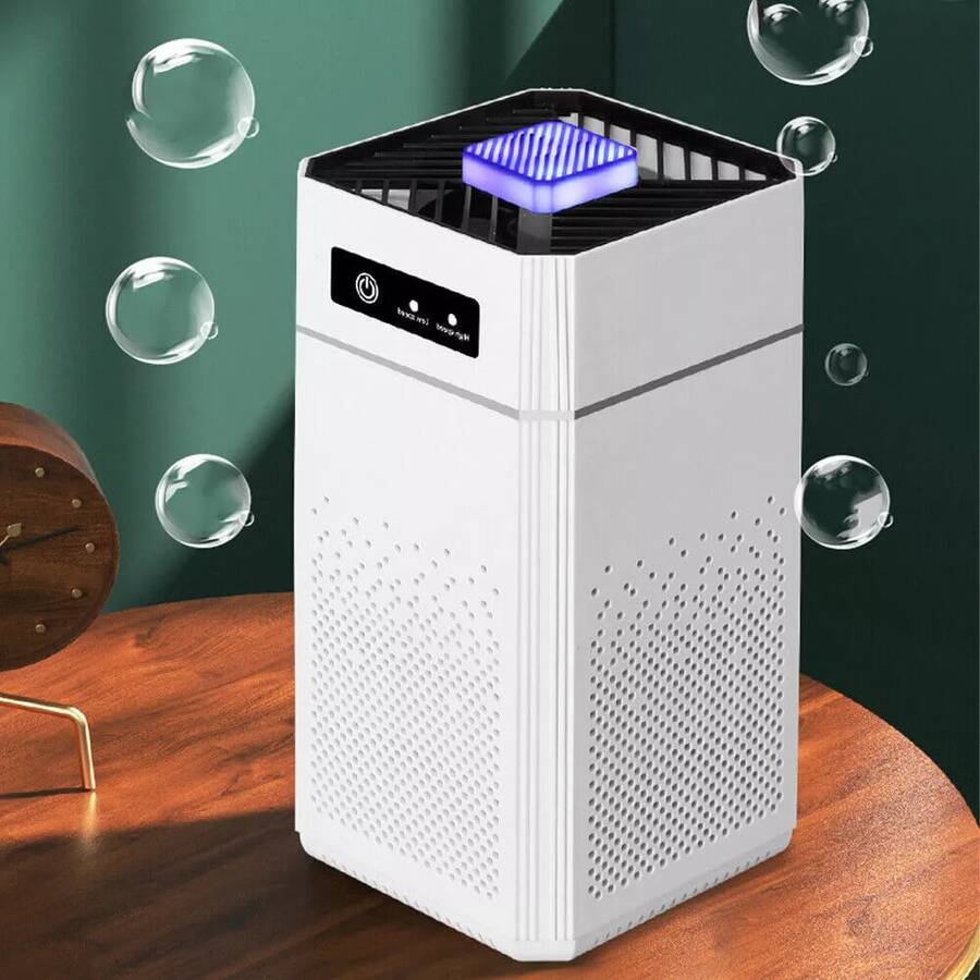 Indoor Air Purifier , Suitable For Areas Up To 1291 Square Feet, Designed To Eliminate Smoke, Allergens, And Pet Odors. This Quiet Air Cleaner Operates At 34Db, Making It Ideal For Bedrooms And Home Use - trắng - Xem 1