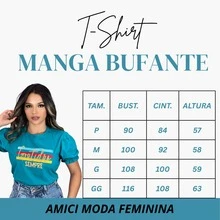 Kit Blusas Femininas Bufante + Princesa – Elegância e Conforto - Vermelho Coração + Azul - Visão 9