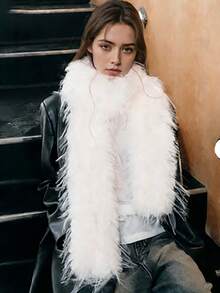 1 Peça Lenço Grosso e Quente de Cor Sólida para Mulheres, Lenço Grosso Personalizado de Alta Qualidade com Vibração Chique de Palco, Acessório Versátil de Cosplay Y2K