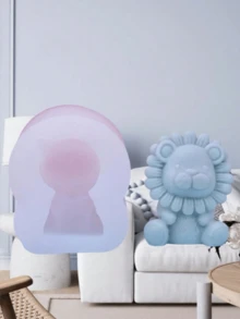 1pc Lion Shaped Silicone Mold, Candle Mold, Plaster Mold, Home Decor DIY Resin Mold