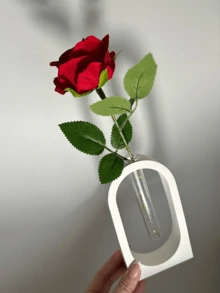 Unique Arch, Rectangle, Round Silicone Molds, Hydroponics Plaster Hollow Vase DIY Asymmetric Plant Vase Home Decor Molds - White - View 5