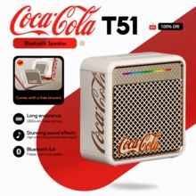 Coca Cola Altavoz Bluetooth 5.4 Mini para exteriores con calidad de sonido HiFi - Beis - Ver 1