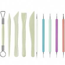 10pcs/Pack Clay Sculpting Tool Set - Easy To Use, Pottery Carving Kit With Comfortable Grip Tools, Suitable For Clay, Soft Clay And Modeling Clay, Ideal For Children And Adults - Multicolor - View 10