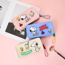 Miniso Disney Lilo/Stitch Series Silicone Cosmetic Bag, Cute Cartoon Design, Home/Outdoor Use, Lovely Birthday Gift, PVC Material(1PC) - Pink - View 8