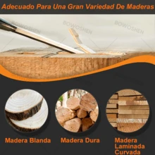 Juego de 6 Cinceles de Madera para Carpintería y Accesorios Bowoshen en Caja Transportadora - Naranja - Ver 8