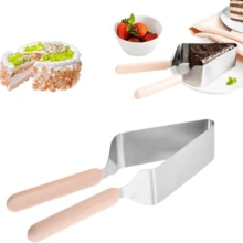 1件装蛋糕切片器、蛋糕架、蛋糕切割器、蛋糕烘焙工具、现代简约食品架、酒店工艺品、房车厨房工具、三角形蛋糕转移烘焙工具 - 彩色 - 查看 2