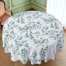 1 chiếc/36 chiếc khăn trải bàn chống nhăn họa tiết lá xanh mùa xuân hè, viền dập nổi, hình chữ nhật/tròn, nhiều kích cỡ, chất liệu sợi polyester, thích hợp cho ăn uống trong nhà/tiệc ngoài trời. - 04 - Xem 1