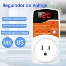 CASALIVA Protector De Voltaje para Refrigerador, Regulador De Voltaje, Puede Ser Utilizado En Aires Acondicionados, Refrigeradores, Televisores, Lavadoras, Computadoras, Microondas, Rango de tensión disponible 90-145V - Naranja - Ver 5
