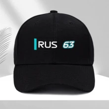 RUS 63 Print Baseball Cap  Adjustable, Casual Wear, Outdoor Sports, Fashionable Style / Gorra De Béisbol Con Estampado RUS 63  Ajustable, Ropa Casual, Deportes Al Aire Libre, Estilo De Moda - 黑色 - 查看 5