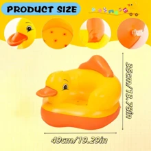 Portable Inflatable Seat For Toddlers With A Built-In Air Pump, Designed For Aged 3 To 36 Months, Providing Floor Support For Those Learning To Sit And Eat - Multicolor - View 4