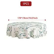 1 chiếc/36 chiếc khăn trải bàn chống nhăn họa tiết lá xanh mùa xuân hè, viền dập nổi, hình chữ nhật/tròn, nhiều kích cỡ, chất liệu sợi polyester, thích hợp cho ăn uống trong nhà/tiệc ngoài trời. - 04 - Xem 12