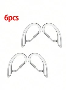 4pcs Transparent Ear Hooks, Compatible, TPU Anti-Lost Ear Hooks Accessories, Compatible With 1/2/3, 6mm Ear Hooks