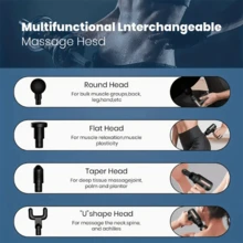 Portable Mini Massage Gun With LED Touch Screen, Adjustable Speed, Rechargeable Design, 4 Interchangeable Massage Heads, Deep Tissue Percussion Massager For Neck, Shoulders, Back, Waist And Full Body, Gift For Men And Women - Liquid Crystal - View 8