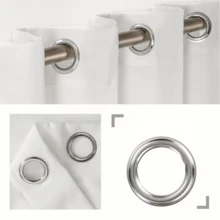 2 piezas.55.1IN*94.5IN(140cm*240cm) Cortinas de lino.Visillo semitranslúcido y transpirable.Diseño minimalista en blanco puro.Transmisión de luz natural con protección de la privacidad.La elección ideal para la decoración del hogar. - Blanco - Ver 4