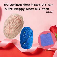 50g/Pack Glow-In-The-Dark Yarn, Glow Yarn, DIY Handcraft Knitting, Crochet, Carpet, Hat, Clothing - Multicolor - View 42
