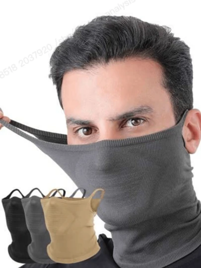 1 pieza Máscara facial de ciclismo transpirable y unisex, adecuada para montar en bicicleta, senderismo, pesca, transporte diario, otoño/invierno